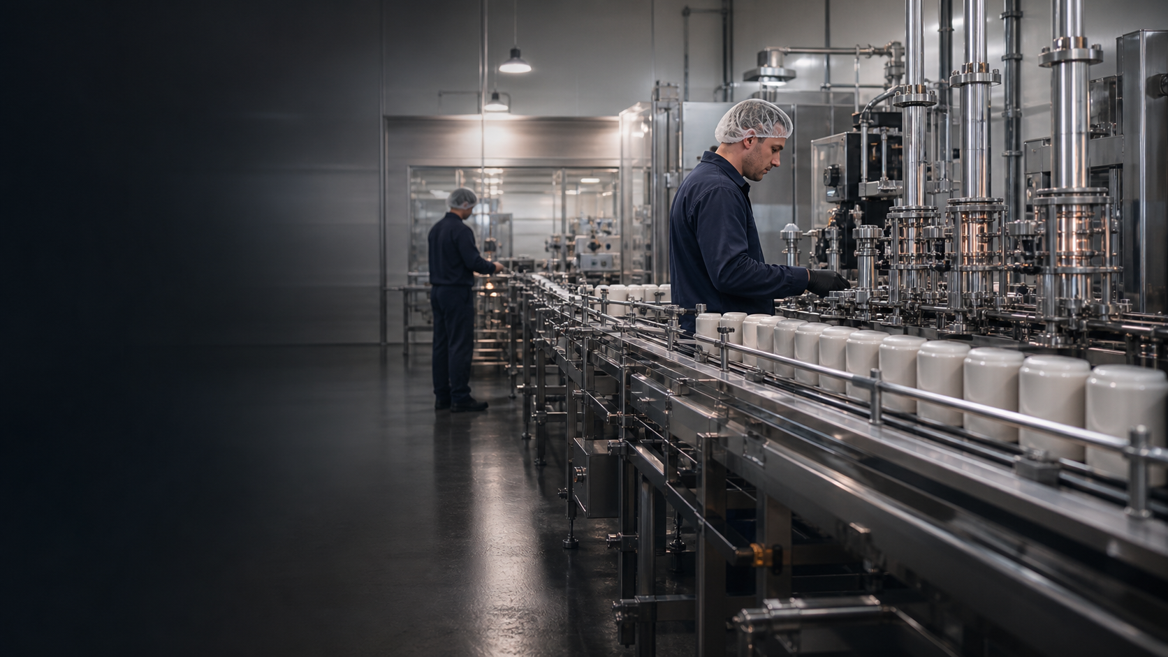 Automated contract filling production equipment in a manufacturing environment
